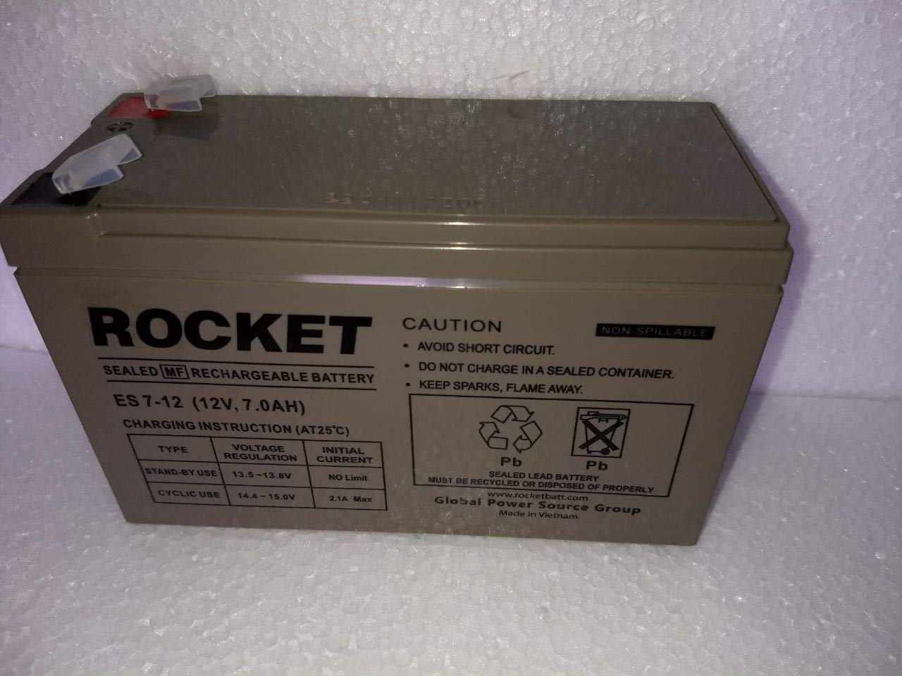 Rocket 12V 7AH Battery SMF VRLA